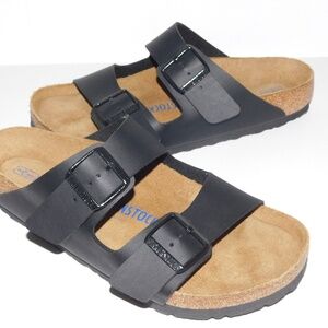 BIRKENSTOCK Arizona black birch flor soft footbed 41 L 10 M 8 UNISEX